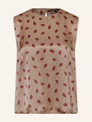 Luisa Cerano Bluzka Bez Rękawów Z Jedwabiu beige