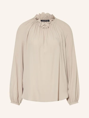 Luisa Cerano Bluzka Z Jedwabiem I Falbankami beige