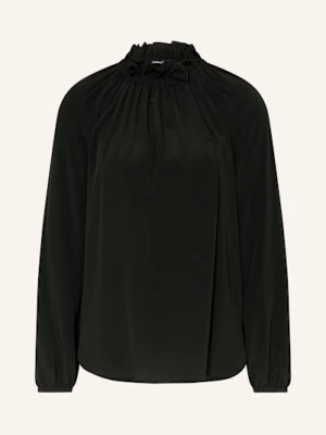 Luisa Cerano Bluzka Z Jedwabiem I Falbankami schwarz