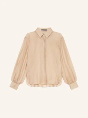 Luisa Cerano Bluzka Z Ozdobnymi Kamykami beige
