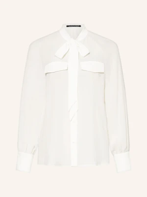 Luisa Cerano Bluzka Z Wiązaniem Pod Szyją Z Dodatkiem Jedwabiu weiss