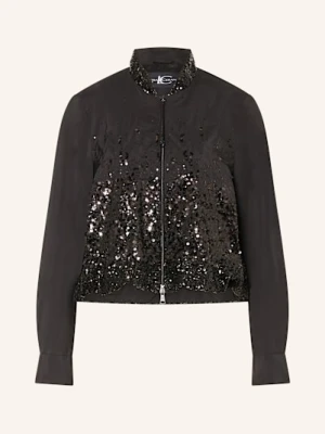 Luisa Cerano Bluzon Z Cekinami schwarz