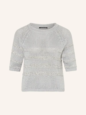 Luisa Cerano Dzianinowa Koszulka Z Dodatkiem Lnu I Błyszczącej Przędzy grau