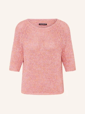 Luisa Cerano Dzianinowa Koszulka Z Dodatkiem Lnu pink