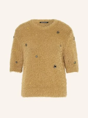 Luisa Cerano Dzianinowa Koszulka Z Ozdobnymi Kamykami gruen