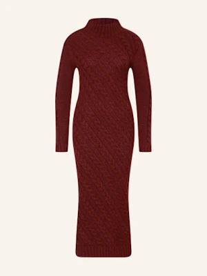 Luisa Cerano Dzianinowa Sukienka Z Dodatkiem Alpaki rot