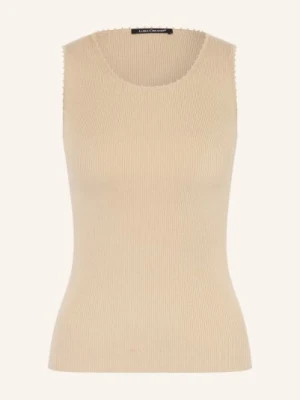 Luisa Cerano Dzianinowy Top beige