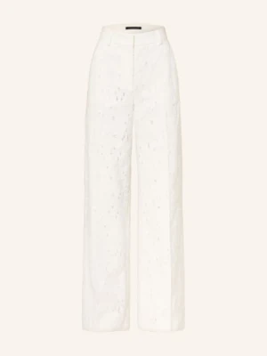 Luisa Cerano Dżinsy Z Szerokimi Nogawkami I Cekinami weiss