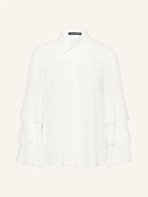Luisa Cerano Koszula Z Wolantami I Jedwabiem weiss