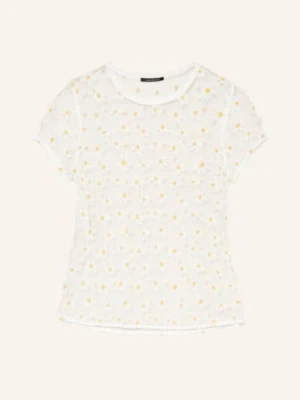 Luisa Cerano Koszulka Z Siateczki Z Cekinami weiss