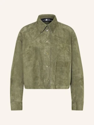 Luisa Cerano Skórzany Bluzon gruen