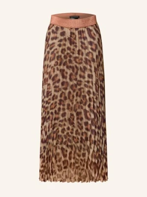 Luisa Cerano Spódnica Plisowana Z Jedwabiu beige