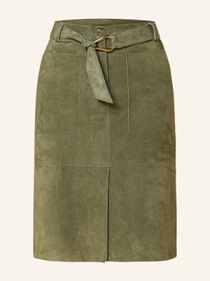 Luisa Cerano Spódnica Skórzana gruen
