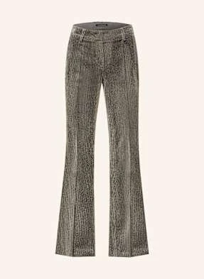 Luisa Cerano Spodnie Bootcut Ze Sztruksu Z Błyszczącą Przędzą grau
