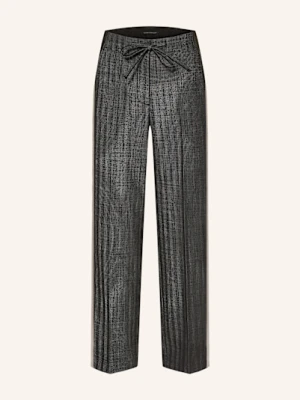 Luisa Cerano Spodnie Z Błyszczącą Przędzą I Lampasami grau