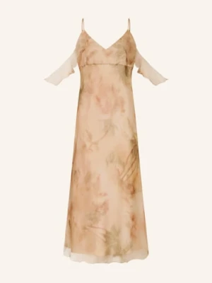 Luisa Cerano Sukienka Koktajlowa Z Jedwabiu beige