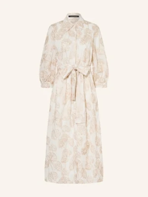 Luisa Cerano Sukienka Koszulowa Z Rękawami 3/4 I Błyszczącą Nicią weiss