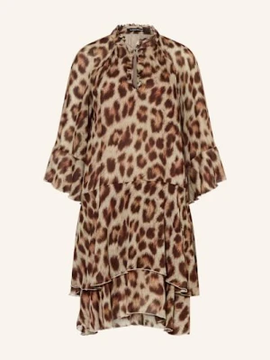 Luisa Cerano Sukienka Z Wolantami beige