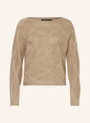 Luisa Cerano Sweter Z Błyszczącą Przędzą beige