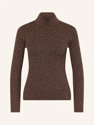 Luisa Cerano Sweter Z Błyszczącą Przędzą braun