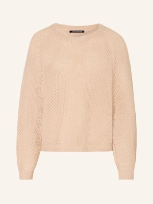 Luisa Cerano Sweter Z Błyszczącą Przędzą rosa JASNOBRĄZOWY