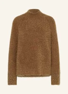 Luisa Cerano Sweter Z Cekinami braun