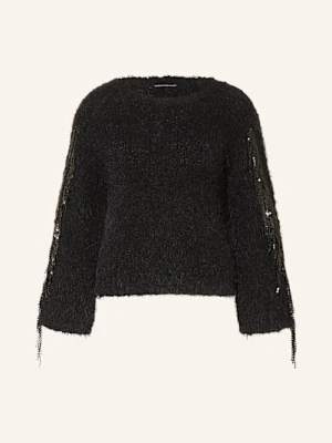 Luisa Cerano Sweter Z Cekinami schwarz