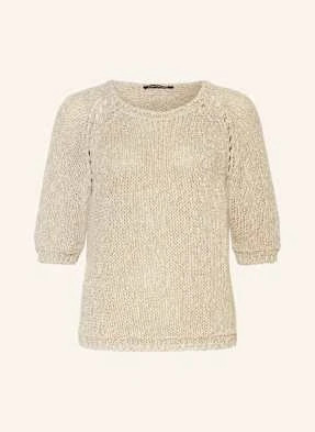 Luisa Cerano Sweter Z Dodatkiem Lnu Z Rękawem 3/4 beige