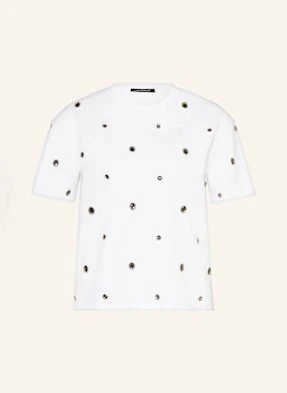 Luisa Cerano T-Shirt Z Obszyciem Ozdobnymi Kamykami weiss