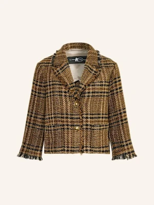 Luisa Cerano Tweedowy Blezer schwarz