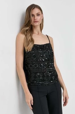 Luisa Spagnoli bluzka kolor czarny z aplikacją