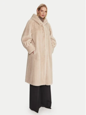 Luisa Spagnoli Futro Savelli 542439 Beżowy Loose Fit