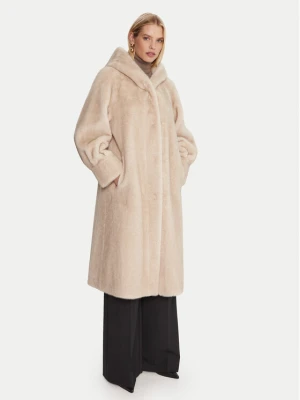 Luisa Spagnoli Futro Savelli 542439 Beżowy Loose Fit