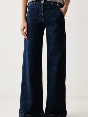 Luisa Spagnoli jeansy flare damskie Onirico granatowy