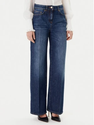 Luisa Spagnoli Jeansy Ortografia 542372 Granatowy Wide Leg