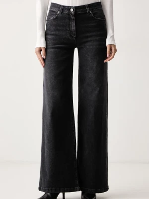 Luisa Spagnoli jeansy wide leg damskie Olla szary