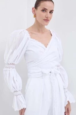 Luisa Spagnoli koszula RUNWAY COLLECTION damska kolor biały slim 541165