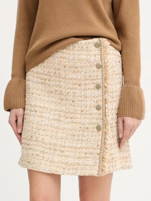 Luisa Spagnoli spódnica kolor beżowy mini rozkloszowana 542721