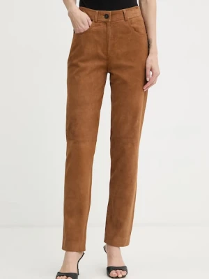 Luisa Spagnoli spodnie damskie zamszowe Aletta