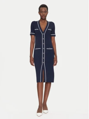 Luisa Spagnoli Sukienka dzianinowa Candelotto 100004 Granatowy Slim Fit