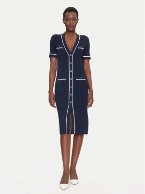 Luisa Spagnoli Sukienka dzianinowa Candelotto 100004 Granatowy Slim Fit