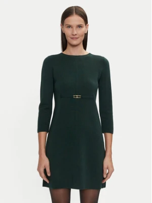 Luisa Spagnoli Sukienka dzianinowa Marinella 58486 Zielony Regular Fit