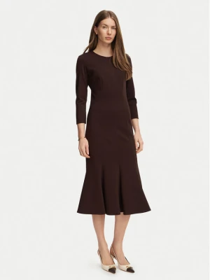 Luisa Spagnoli Sukienka koktajlowa Ghedi 543829 Brązowy A-Line Fit