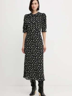 Luisa Spagnoli sukienka kolor czarny maxi rozkloszowana 542392