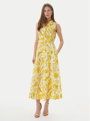 Luisa Spagnoli Sukienka letnia Piagge 542930 Żółty Regular Fit