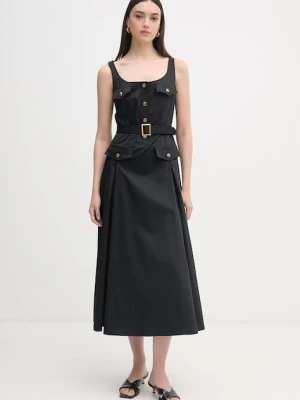 Luisa Spagnoli sukienka rozkloszowana z bawełną Poltrona