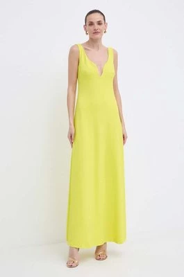 Luisa Spagnoli sukienka RUNWAY COLLECTION kolor żółty maxi rozkloszowana 541117