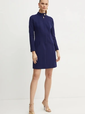 Luisa Spagnoli sukienka wełniana MARILINA kolor granatowy mini prosta 541495