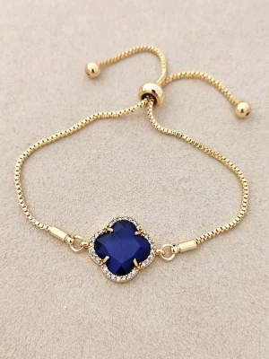 Luja Bijoux Pozłacana bransoletka z cyrkoniami i kocim okiem rozmiar: onesize