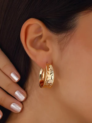 Luja Bijoux Pozłacane kolczyki-kreole rozmiar: onesize